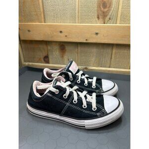 Converse All Star Junior Sneakers Black & White Lace-Up Size 2